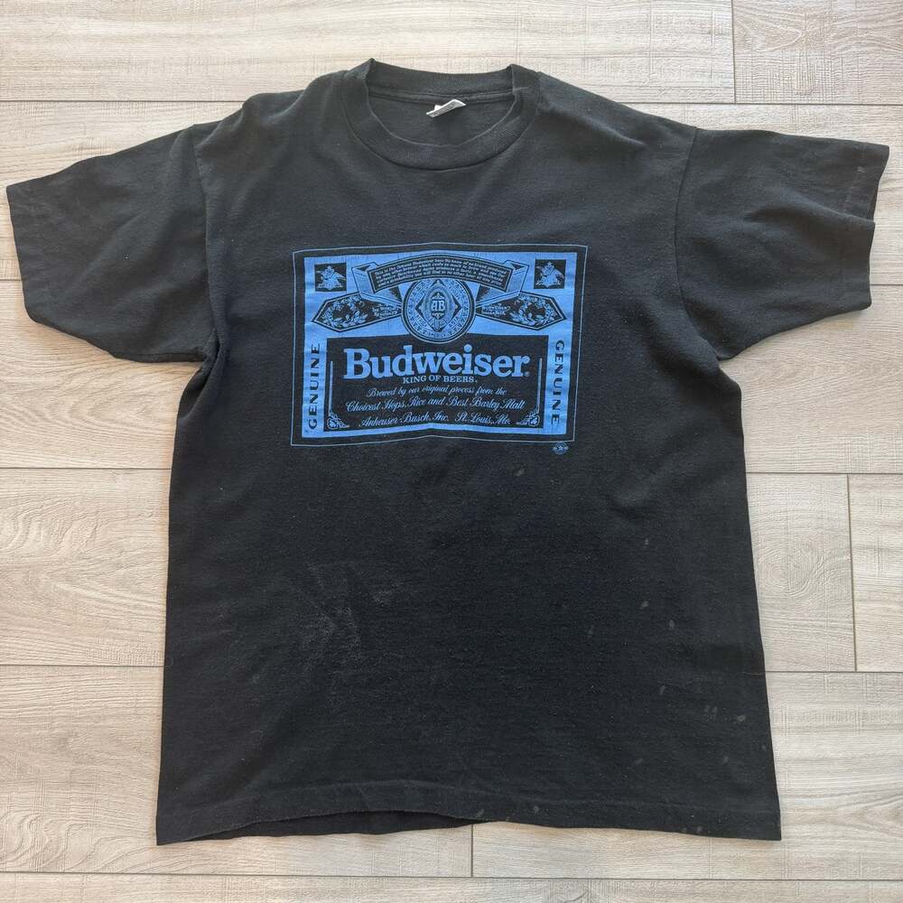 Vintage Budweiser Genuine T-Shirt Sz L Good